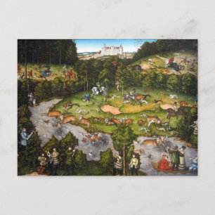 Jakt nära Hartenfels Castle - Cranach the Elder Vykort