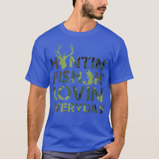 Jakt och fiske, levande daglig kamera t shirt