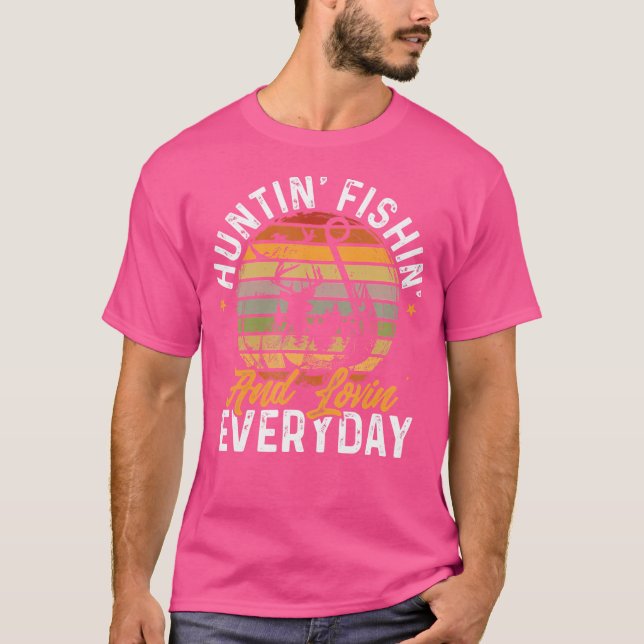Jakt- och lovinfiske och daglig hu t shirt (Framsida)
