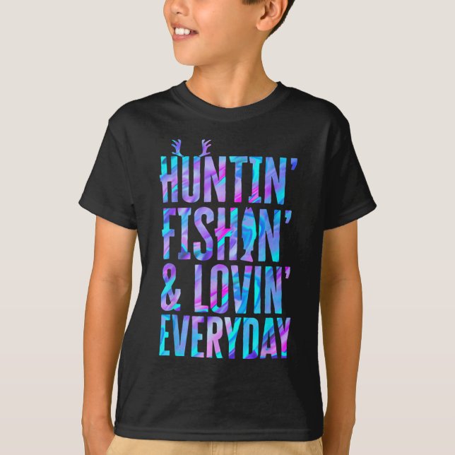 Jakt- och lovingfiske varje dag t shirt (Framsida)