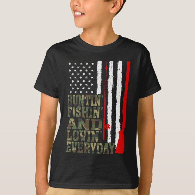 Jakt- och lovingfiske varje dag t shirt (Framsida)