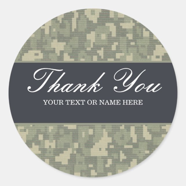 jakt på digitalkamouflage militärarmé runt klistermärke (Framsida)