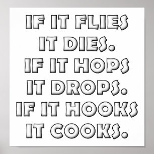 Jakt på Dikt Funny Hunting Poster