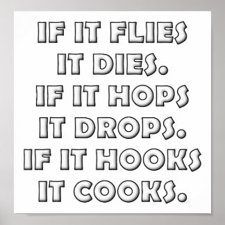 Jakt på Dikt Funny Hunting Poster