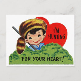 Jakt på din hjärtan Valentine Helg Vykort