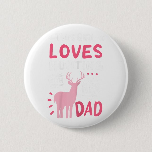 Jakt på flicka med hennes Pappa Fars dag Knapp (Framsida)