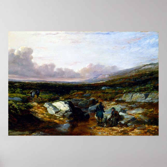 Jakt på hjort i Skottland Förbereder Tait 1851 Poster (Framsidan)