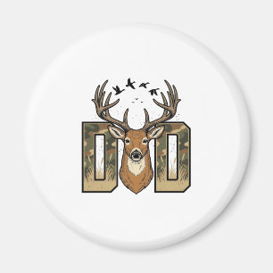 Jakt på hjortar Pappa Camo Buck Vector skjorta des Magnet