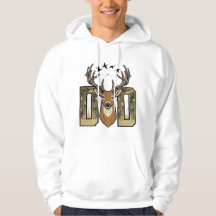 Jakt På Hjortar Pappa Kamouflage Hjort Vektor Tröj Hoodie