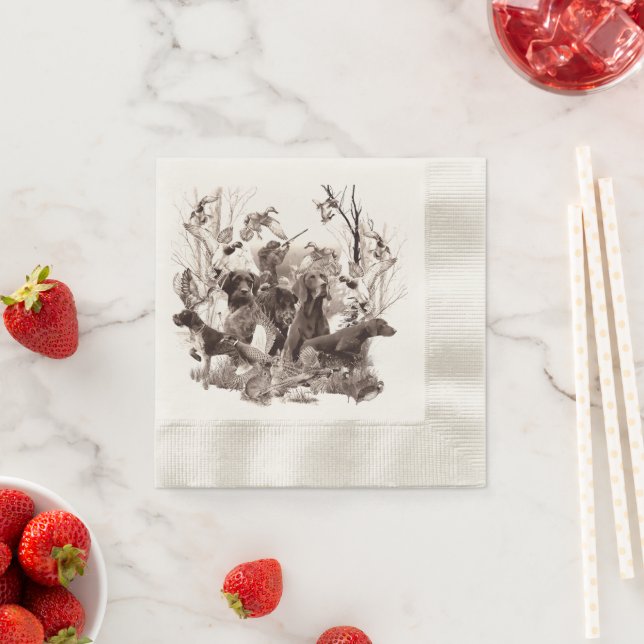 Jakt på hundar,Gun hundar,Jaktsäsong Pappersservett (Insitu)