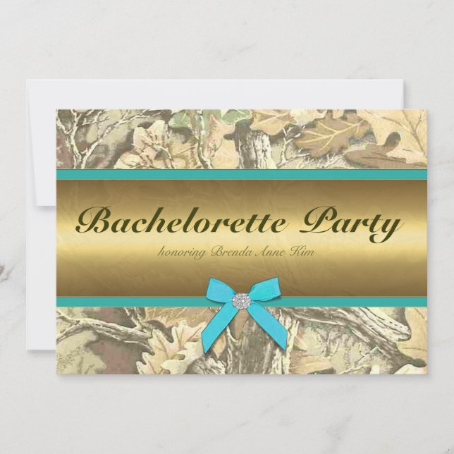 Jakt på inbjudan till Camo Bachelorette-partiet (Framsida)