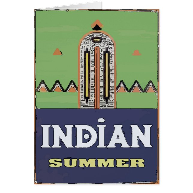 Jakt på indisk sommar hälsningskort (Framsidan)