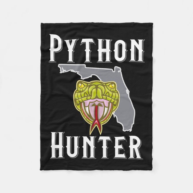 Jakt på invasiva pytonslangar i Florida  Fleecefilt (Framsidan)