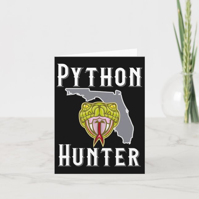 Jakt på invasiva pytonslangar i Florida  Kort (Framsida)