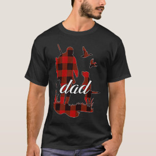 Jakt på Pappa med Hund matchande familjen Pappa Fl T Shirt