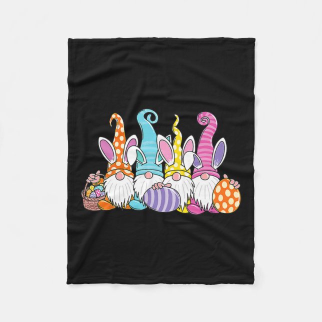 Jakt på Påskägg i påskhare Vår Gnome och b Fleecefilt (Framsidan)