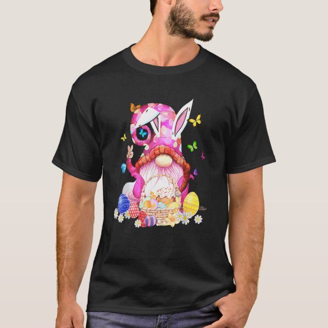 Jakt på Påskägg i påskhare Vår Gnome och b T Shirt (Framsida)