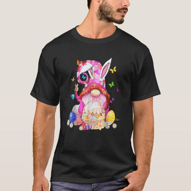 Jakt på Påskägg i påskhare Vår Gnome och b T Shirt (Framsida)