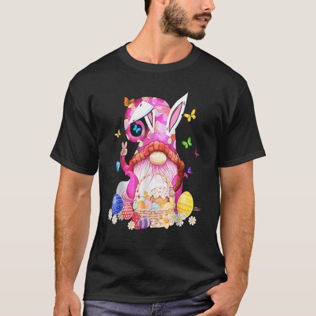 Jakt på Påskägg i påskhare Vår Gnome och b T Shirt (Framsida)