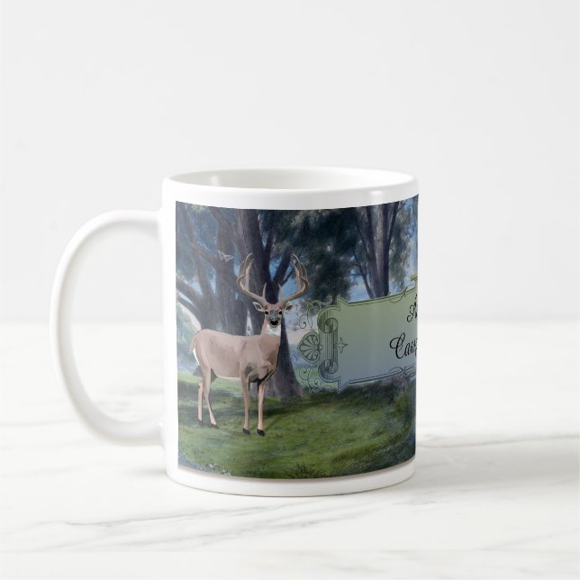 Jakt på rådjur i camping kaffemugg (Vänster)