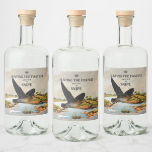 Jakt på snabbast fågel - Snipe Spritflaskor Etikett