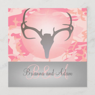 Jakt på tema Antlers och inbjudan till Camo Weddin