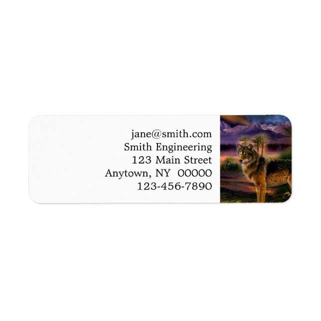 Jakt på varg i bergsområden returadress etikett (Framsidan)