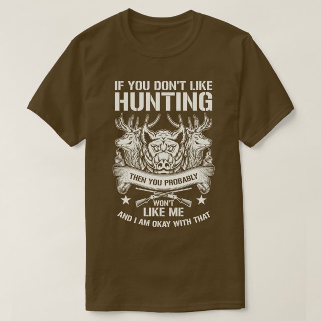 Jakt på Vilda djur Hunter Shooting T Shirt (Design framsida)