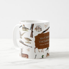 Jakt på vilda djur Utomhusman Pattern Kaffemugg