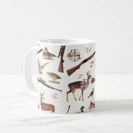 Jakt på vilda djur Utomhusman Pattern Kaffemugg