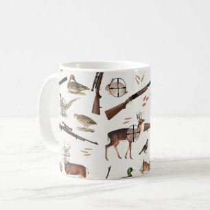 Jakt på vilda djur Utomhusman Pattern Kaffemugg
