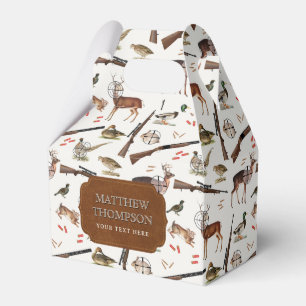 Jakt på vilda djur Utomhusman Pattern Presentaskar