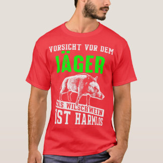 Jakt på vilder med vildsvin t shirt