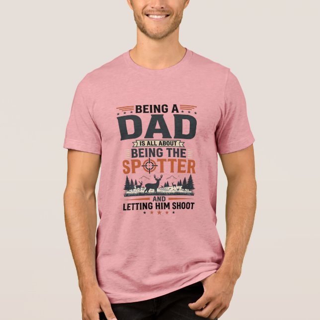 Jakt Pappa Spotter Vintage Gravyr Tröja Design (Framsida)