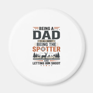 Jakt Pappa Spotter Vintage Gravyr Tröja Design Magnet