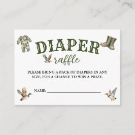 Jakt Pojke Baby Shower Blöja Lotteri Tilläggskort
