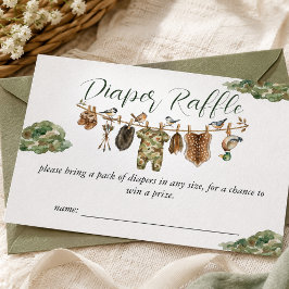 Jakt Pojke Baby Shower Blöja Lotteri Tilläggskort