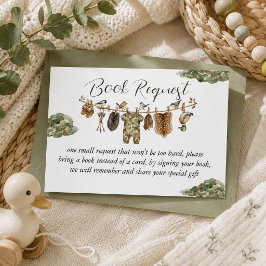 Jakt Pojke Baby Shower Böcker För Bebis Tilläggskort