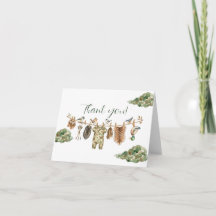 Jakt Pojke Baby Shower Tackkort