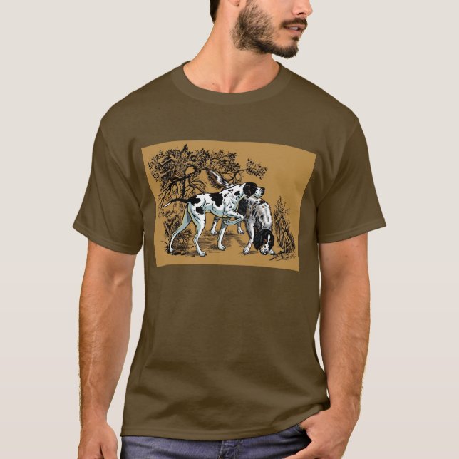 jaktande hundar tee shirt (Framsida)