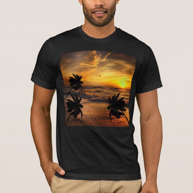 JAKTAR SOLNEDGÅNGAR HAVSUTSIKTER NATUR  T-Shirt (Framsida)