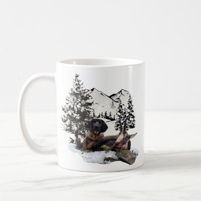 Jaktäventyr på bergsgemse    kaffemugg (Vänster)