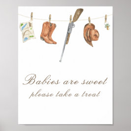 Jaktbaby shower - Bebisar är söta Poster