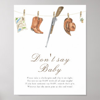 Jaktbabyfest - Säg inte baby Poster