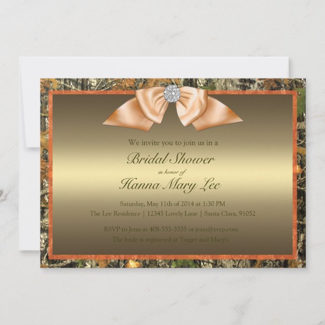 JaktCamo inbjudningskort för möhippan (Framsida)