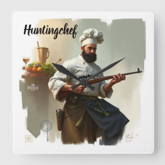 Jaktchef Fyrkantig Klocka