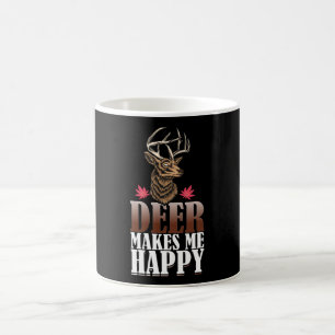 Jaktdesign Hjort gör mig Lycklig rolig Kaffemugg