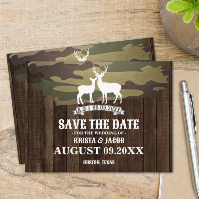 Jakten är över västerländsk bröllop Save The Date Vykort (The Hunt Is Over Western Wedding Save The Date Postcard)