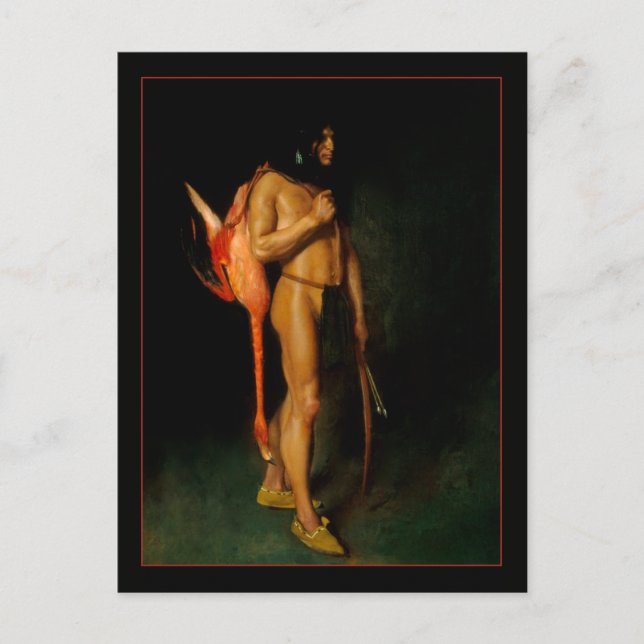 Jakten av George de Forest Brush Fine Art Vykort (Framsida)