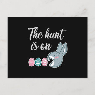 Jakten sker på Påsk Rabbit Egg Hunt Vykort